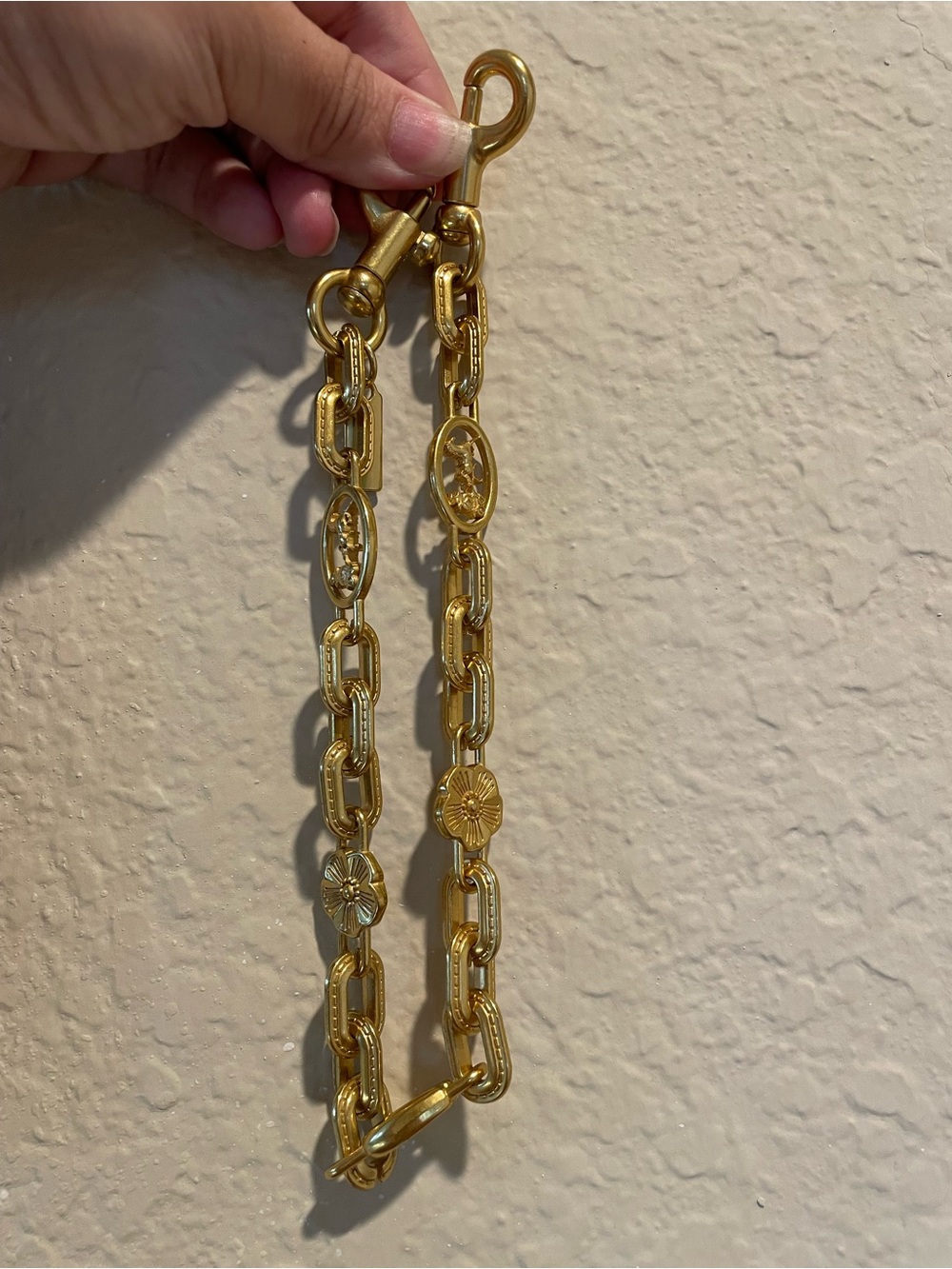 Gold Floral Link Chain